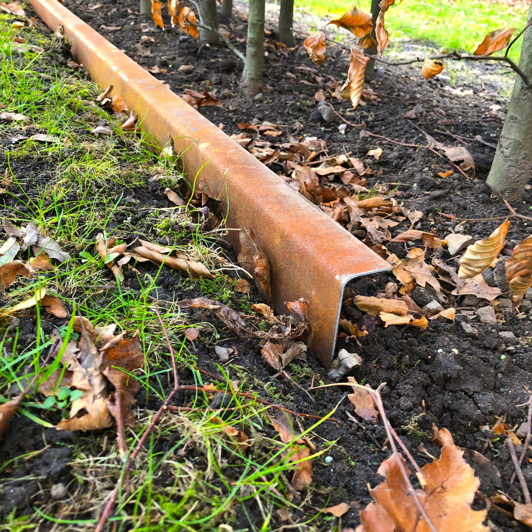 Bockad rabattkant 3mm cortenstål