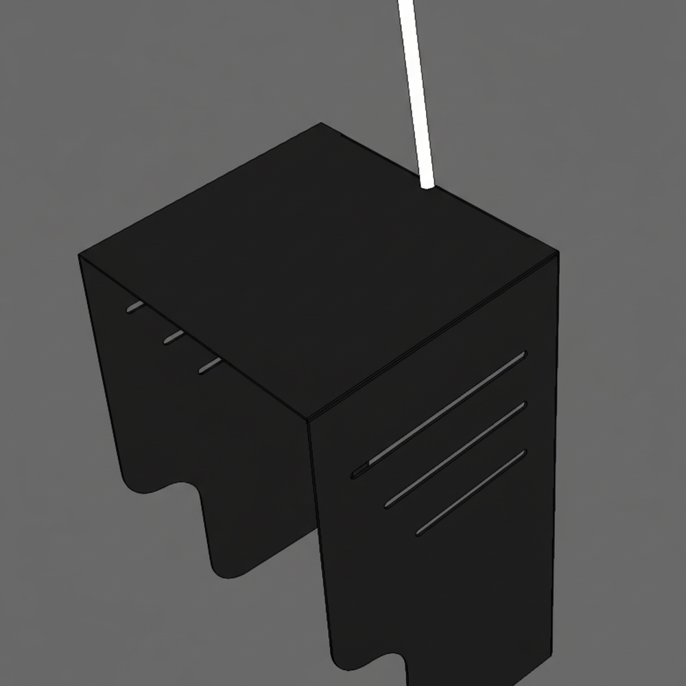 Väggmonterad laddstolpe för elbil i svartlack