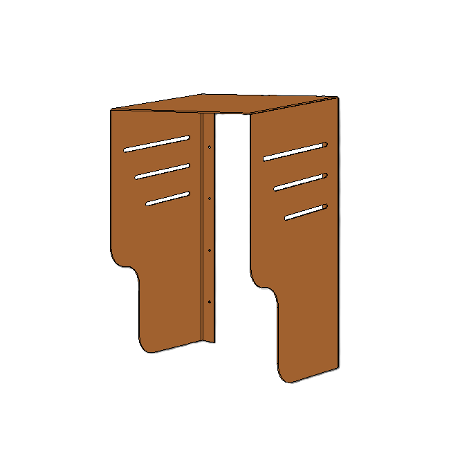 Väggmonterad laddstolpe för elbil i cortenstål