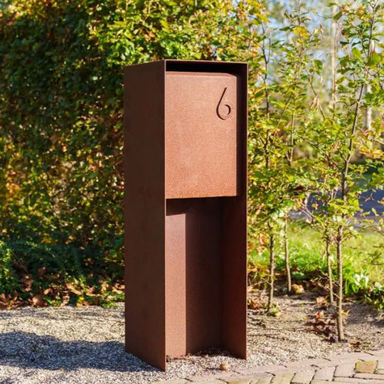 Brevlåda i cortenstål - design modell