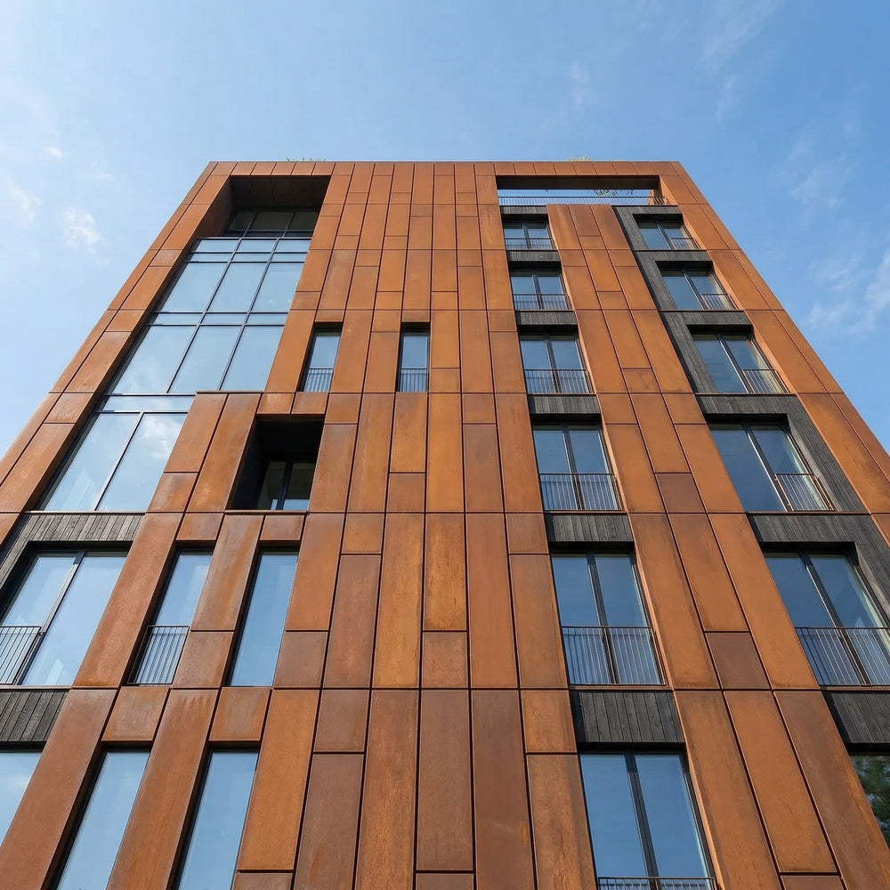 Måttbeställning: Fasadpaneler cortenstål