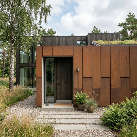 Måttbeställning: Fasadpaneler cortenstål