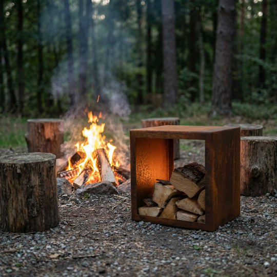 Vedförvaring fyrkantig modell