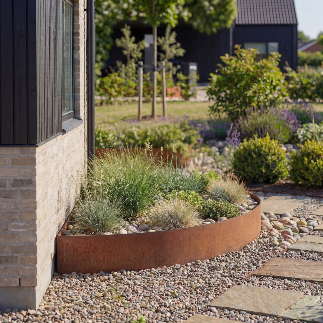 Halvcirkel i 3 mm cortenstål