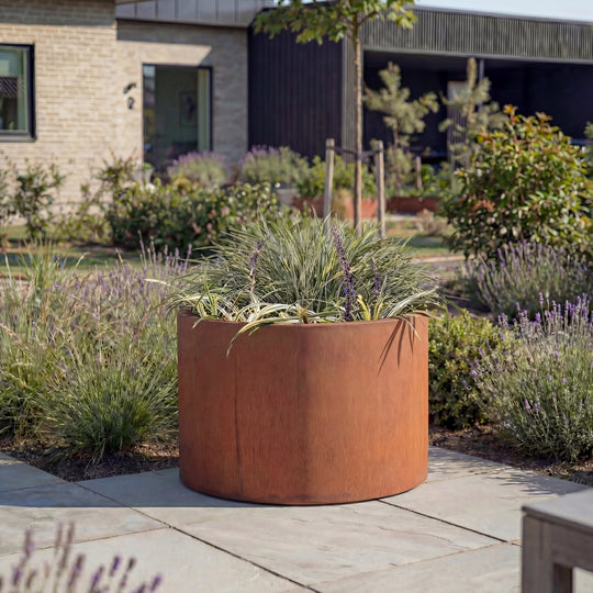 Rund odlingslåda med bockat kant