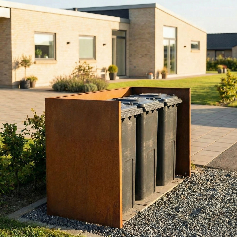 Soptunneskydd i cortenstål - enkel