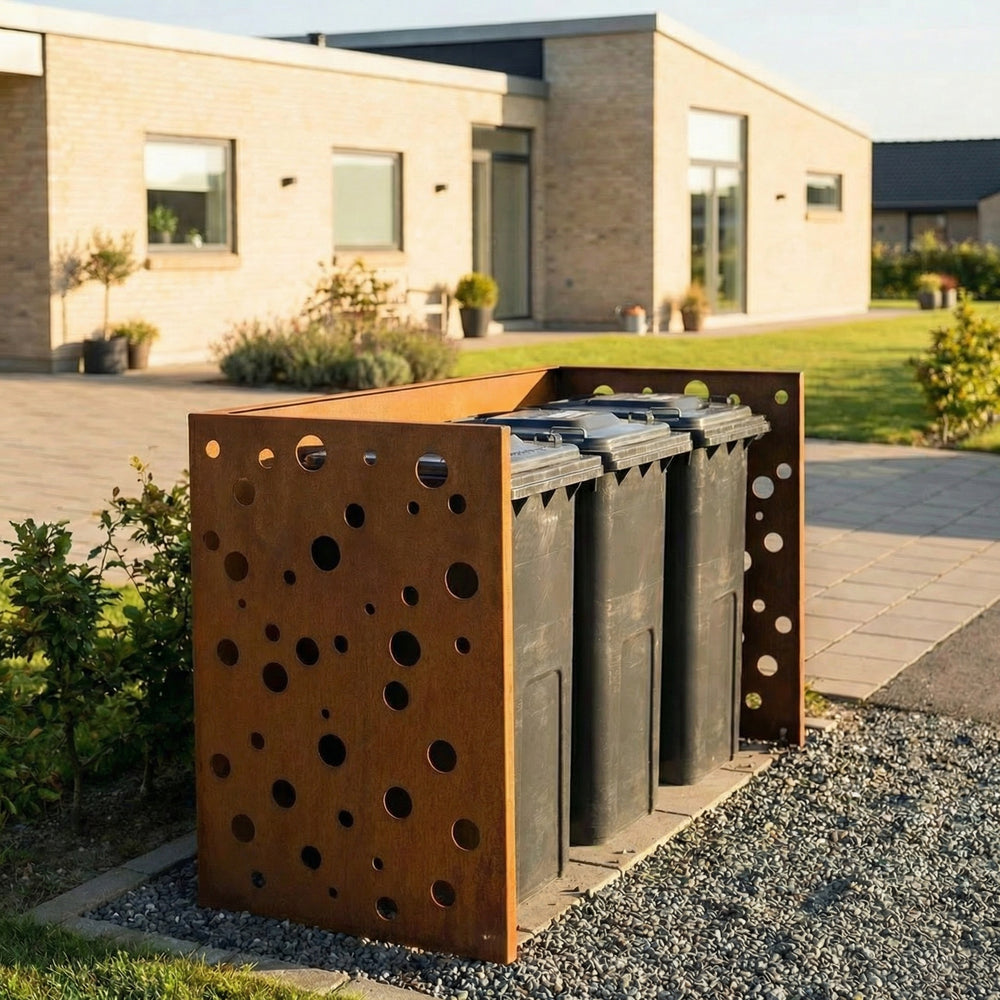 Soptunneskydd i cortenstål - håldesign