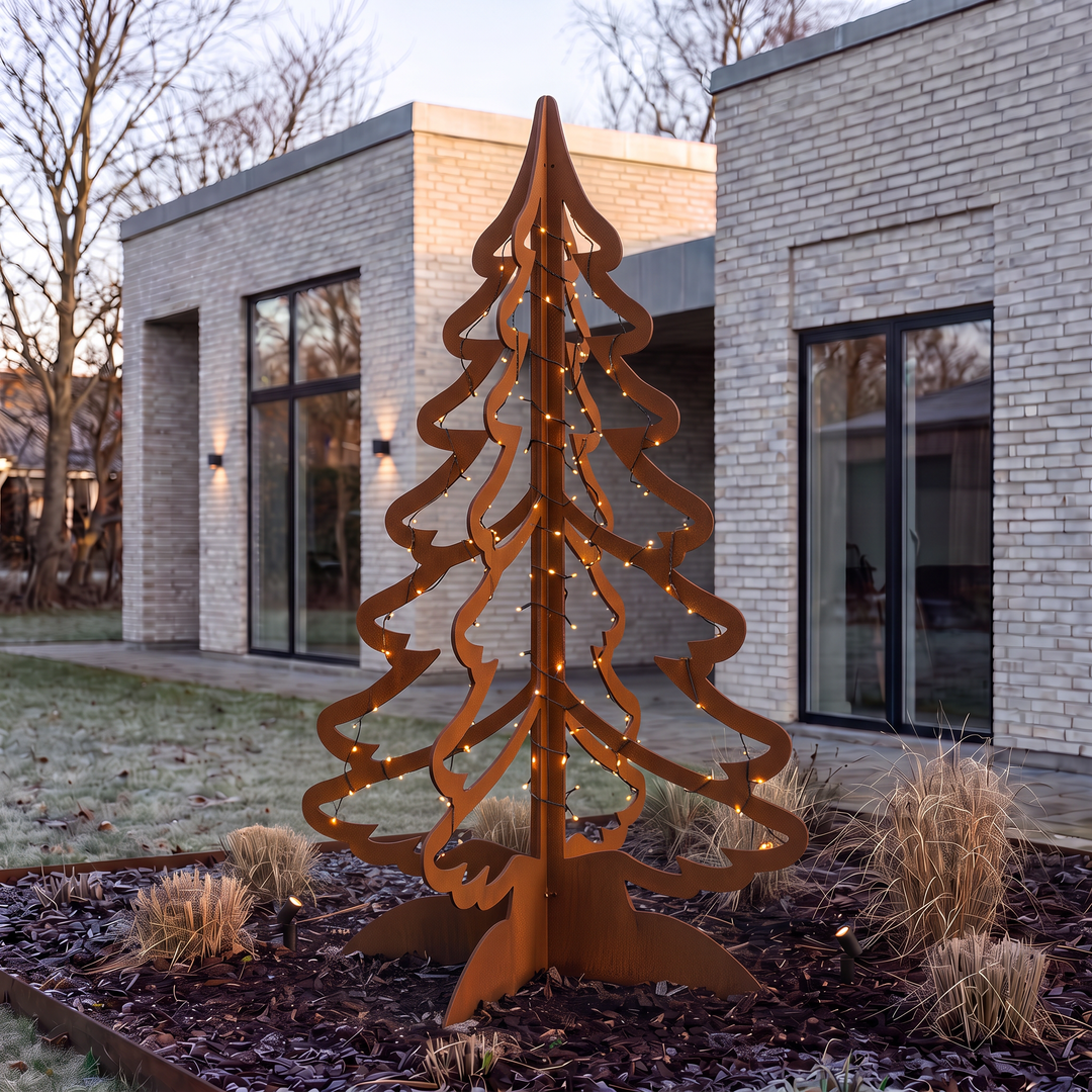 Julgran i cortenstål