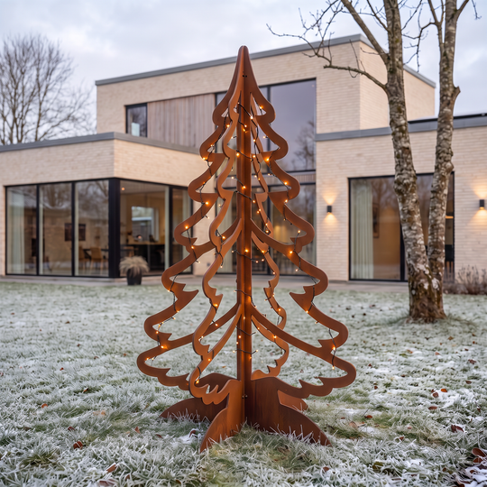 Julgran i cortenstål
