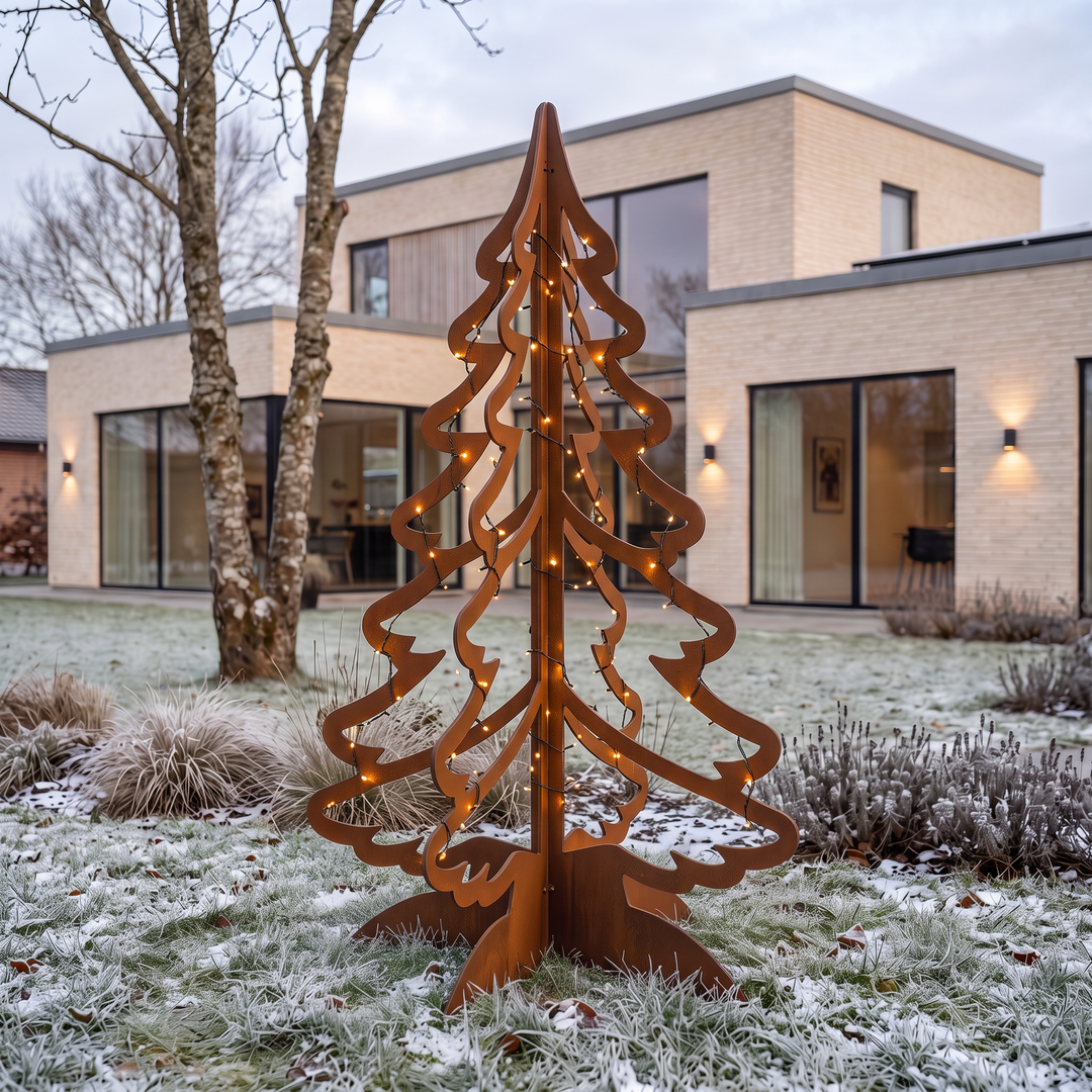 Julgran i cortenstål