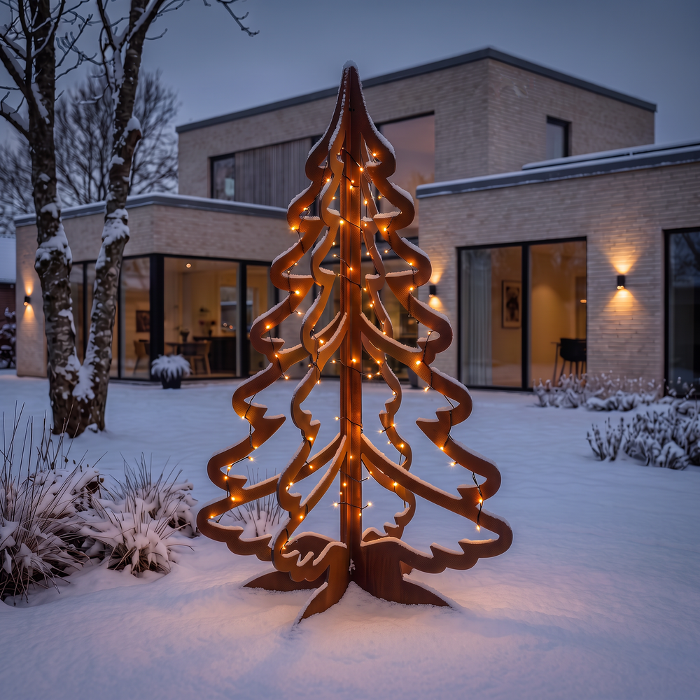 Julgran i cortenstål