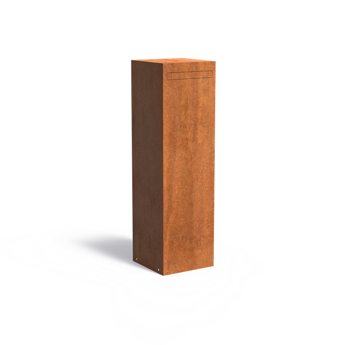 Brevlåda i cortenstål - minimalistisk modell