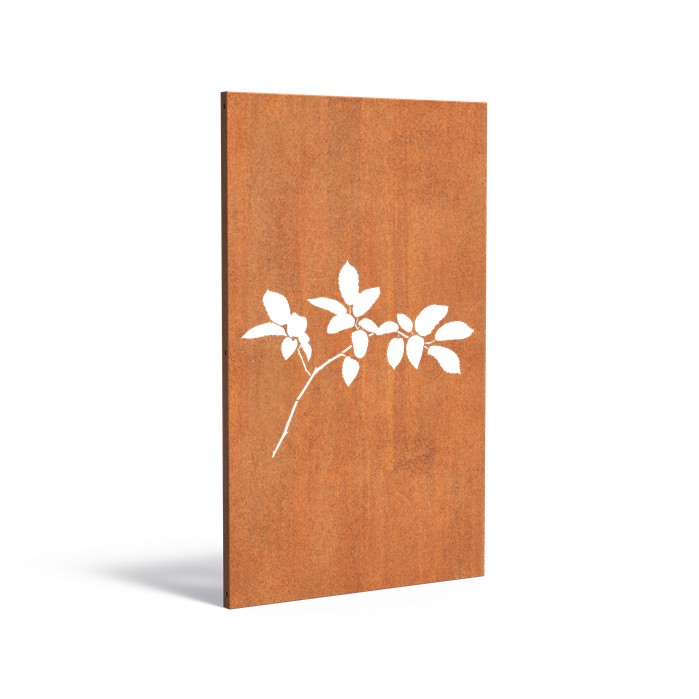 Skärmvägg i cortenstål med mönster: Blad 3