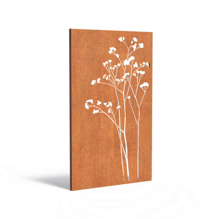 Skärmvägg i cortenstål med mönster: Bomull